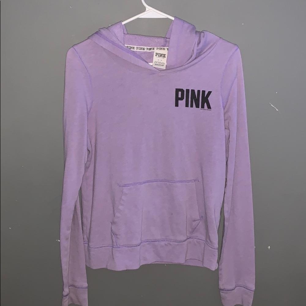 vs pink purple hooded sweater